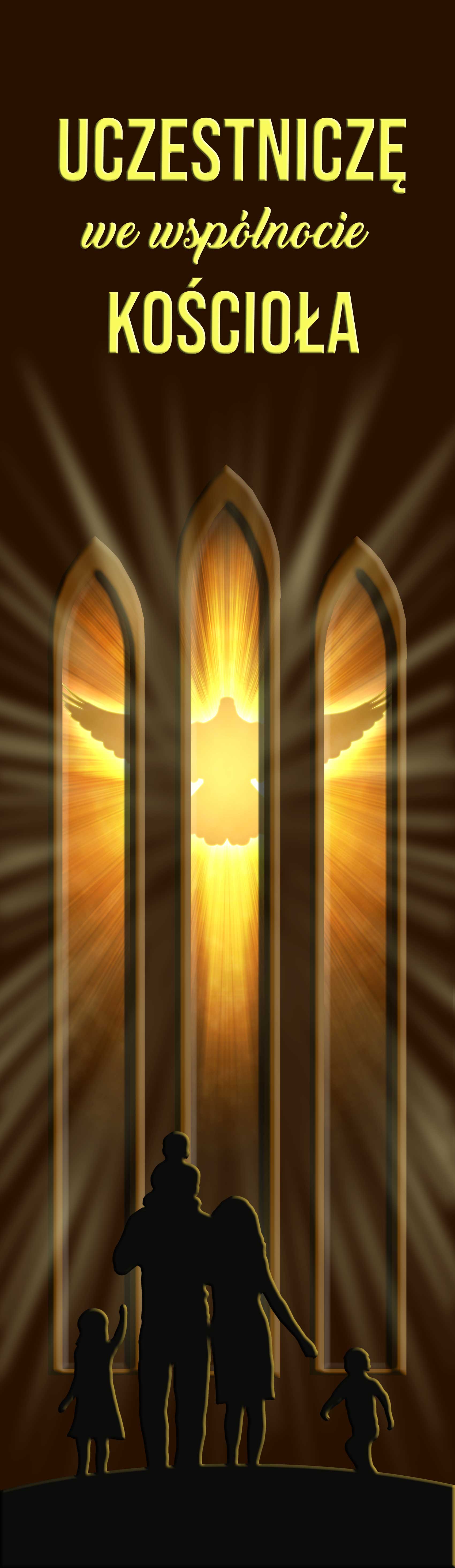 Uczestniczę we Wspólnocie Kościoła - 10 - Baner religijny - 90 x 310 cm