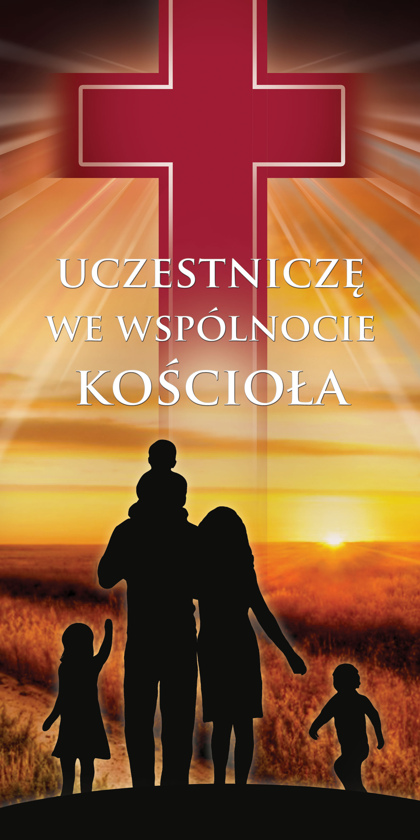 Uczestniczę we Wspólnocie Kościoła - 02 - Baner religijny - 100 x 200 cm