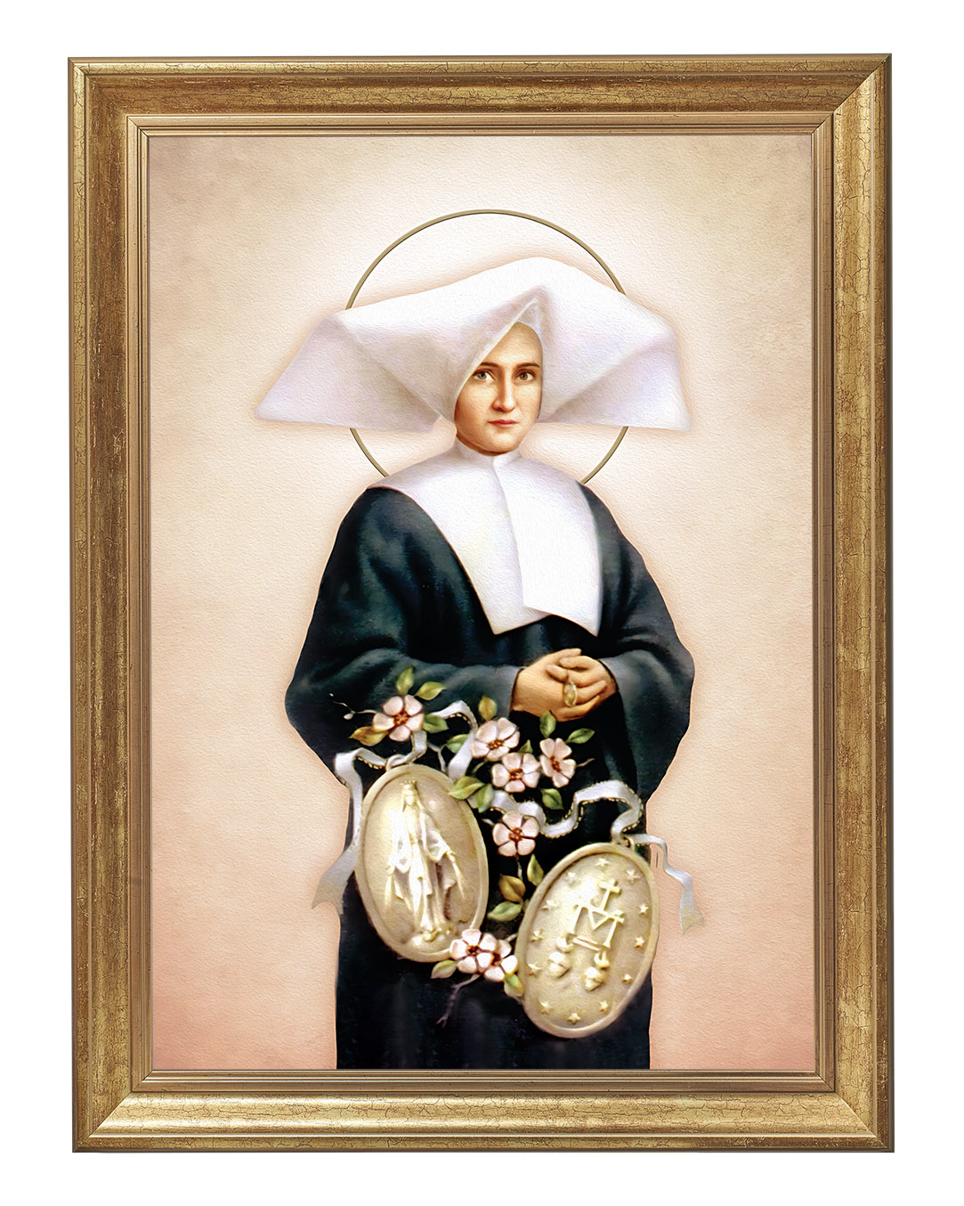 Obraz w rozmiarze 50x70 cm oprawiony w ramę B. Szerokość ramy ok. 5 cm.