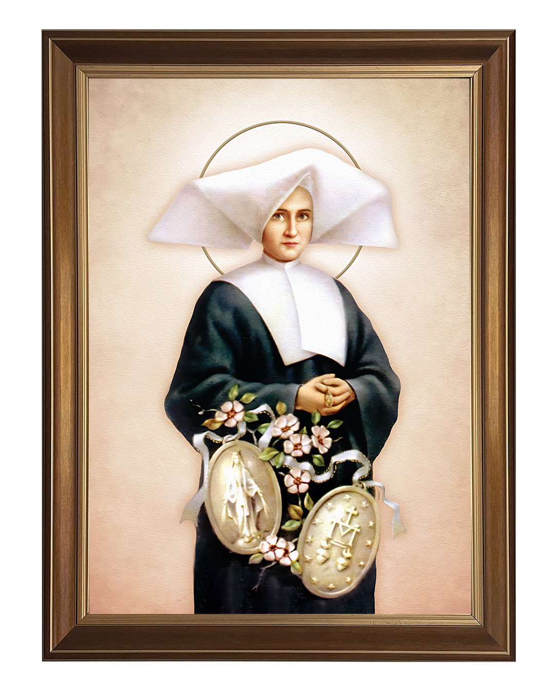 Obraz w rozmiarze 50x70 cm oprawiony w ramę D. Szerokość ramy ok. 5 cm.