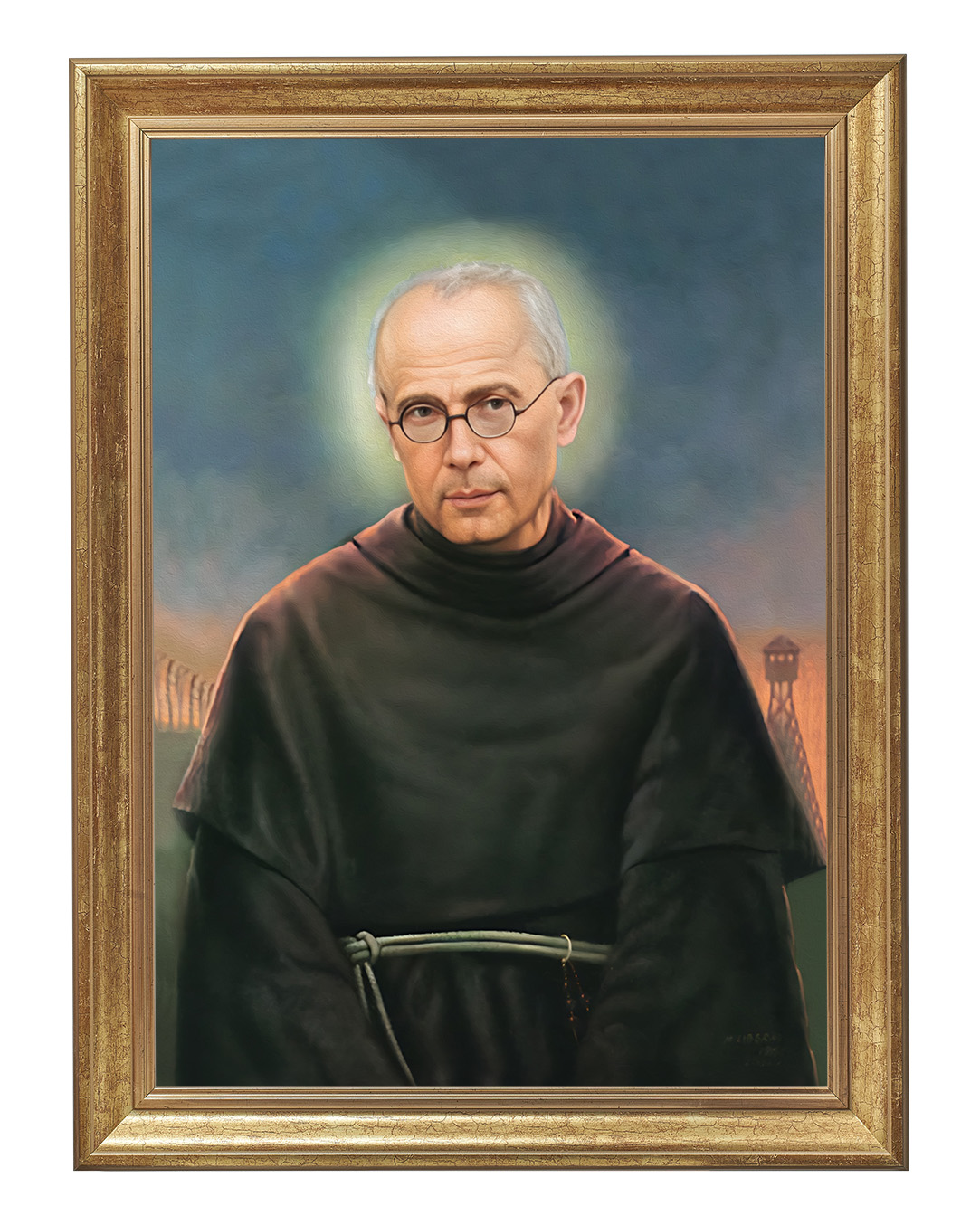 Obraz w rozmiarze 50x70 cm oprawiony w ramę. Szerokość ramy ok. 5 cm.