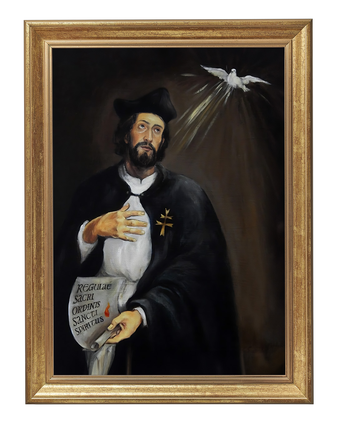 Obraz w rozmiarze 50x70 cm oprawiony w ramę B. Szerokość ramy ok. 5 cm.