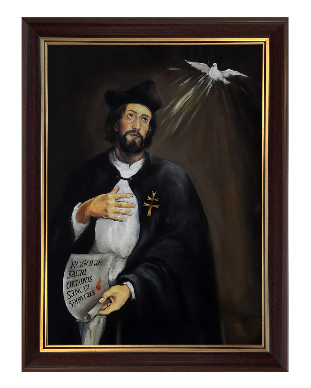 Obraz w rozmiarze 50x70 cm oprawiony w ramę C1. Szerokość ramy ok. 5 cm.