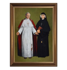 Święty Jan Paweł II Święta Faustyna Kowalska - 04 - Obraz religijny