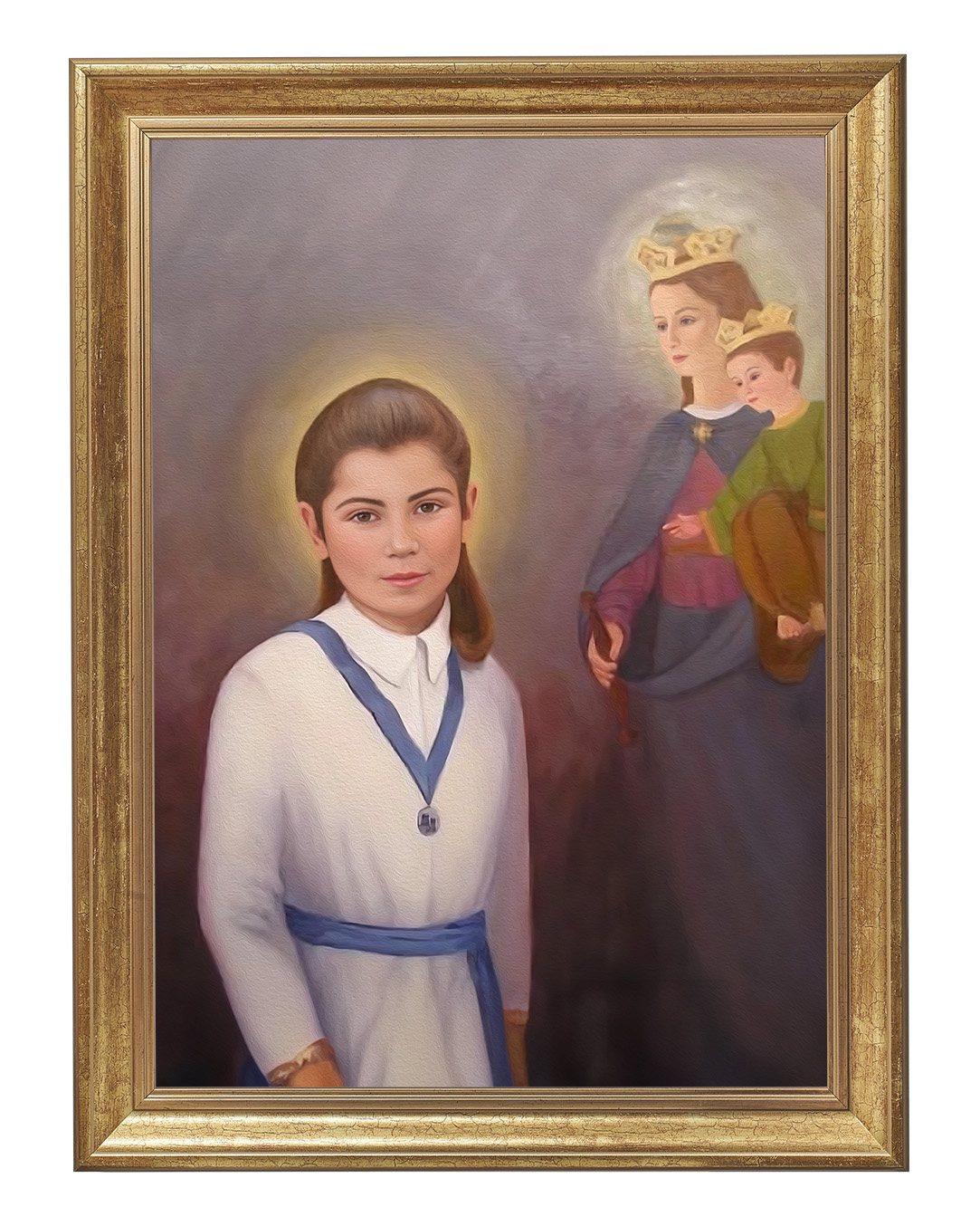 Obraz w rozmiarze 50x70 cm oprawiony w ramę B. Szerokość ramy ok. 5 cm.