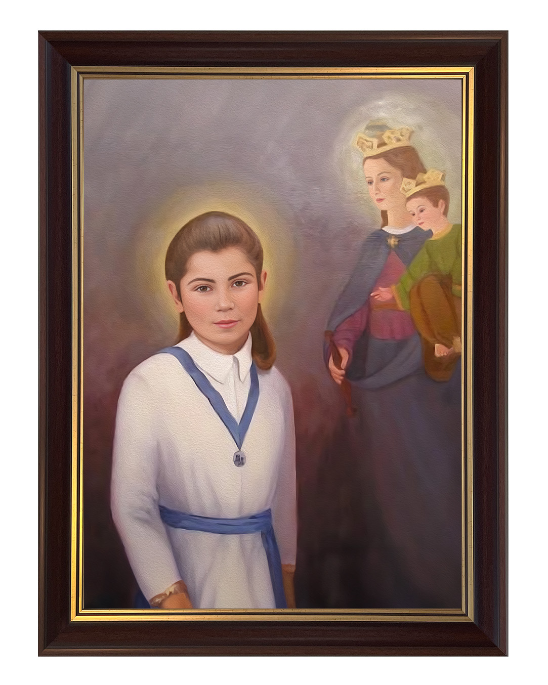 Obraz w rozmiarze 50x70 cm oprawiony w ramę C1. Szerokość ramy ok. 5 cm.