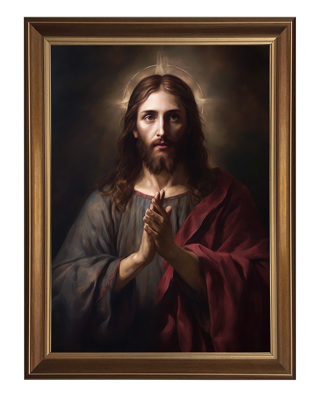 Obraz w rozmiarze 50x70 cm oprawiony w ramę D. Szerokość ramy ok. 5 cm.