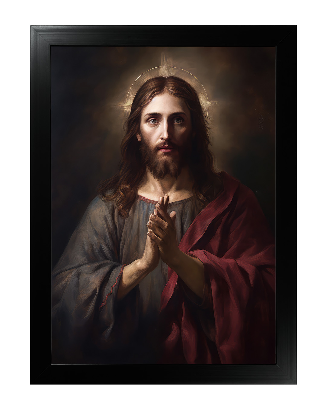 Obraz w rozmiarze 50x70 cm oprawiony w ramę E w kolorze czarnym. Szerokość ramy ok. 4,5 cm.