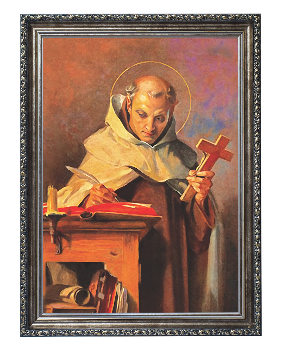 Obraz w rozmiarze 50x70 cm oprawiony w ramę G w kolorze srebrnym. Szerokość ramy: 6 cm.