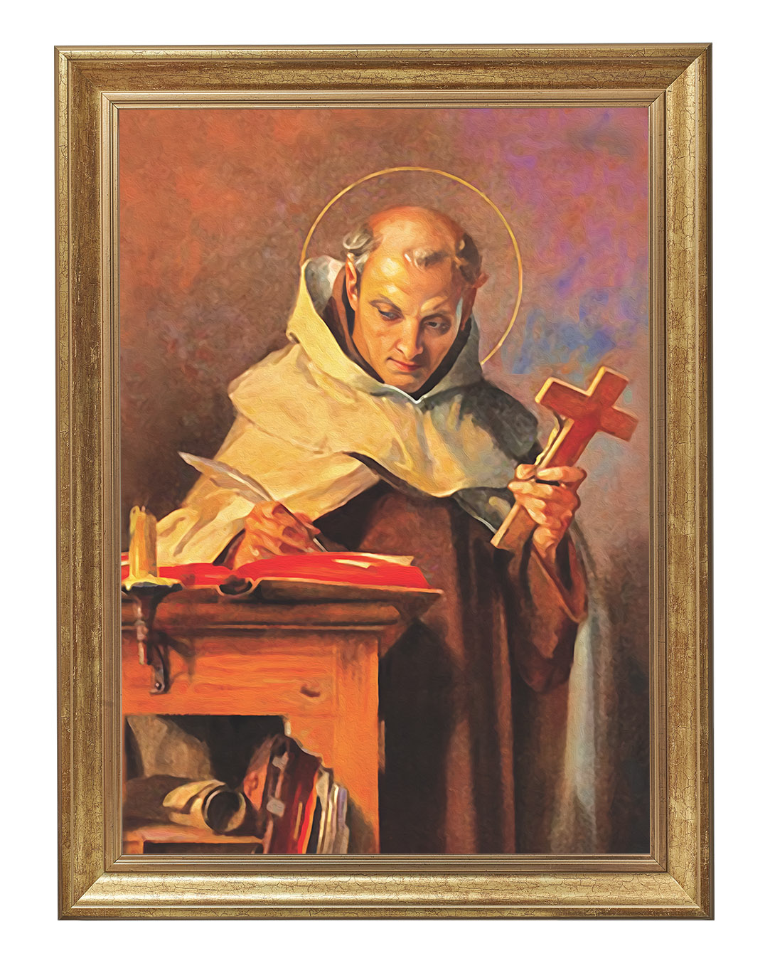 Obraz w rozmiarze 50x70 cm oprawiony w ramę B. Szerokość ramy: 5 cm.