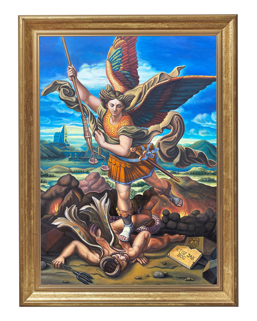 Obraz w rozmiarze 50x70 cm oprawiony w ramę B. Szerokość ramy: 5 cm.