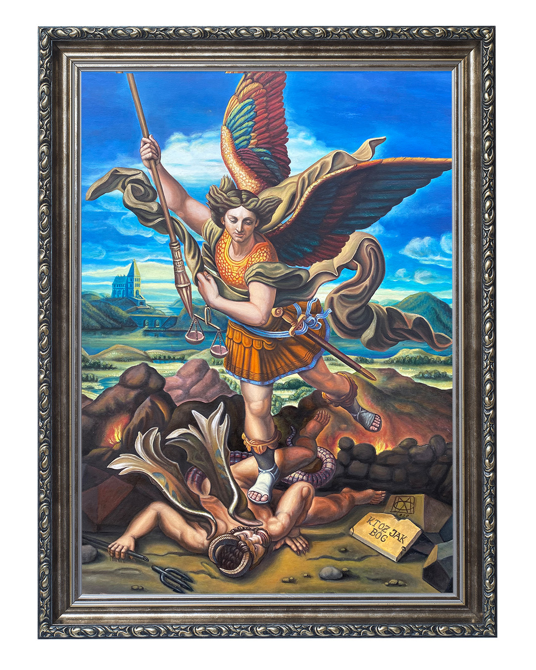 Obraz w rozmiarze 50x70 cm oprawiony w ramę G w kolorze srebrnym. Szerokość ramy: 6 cm.