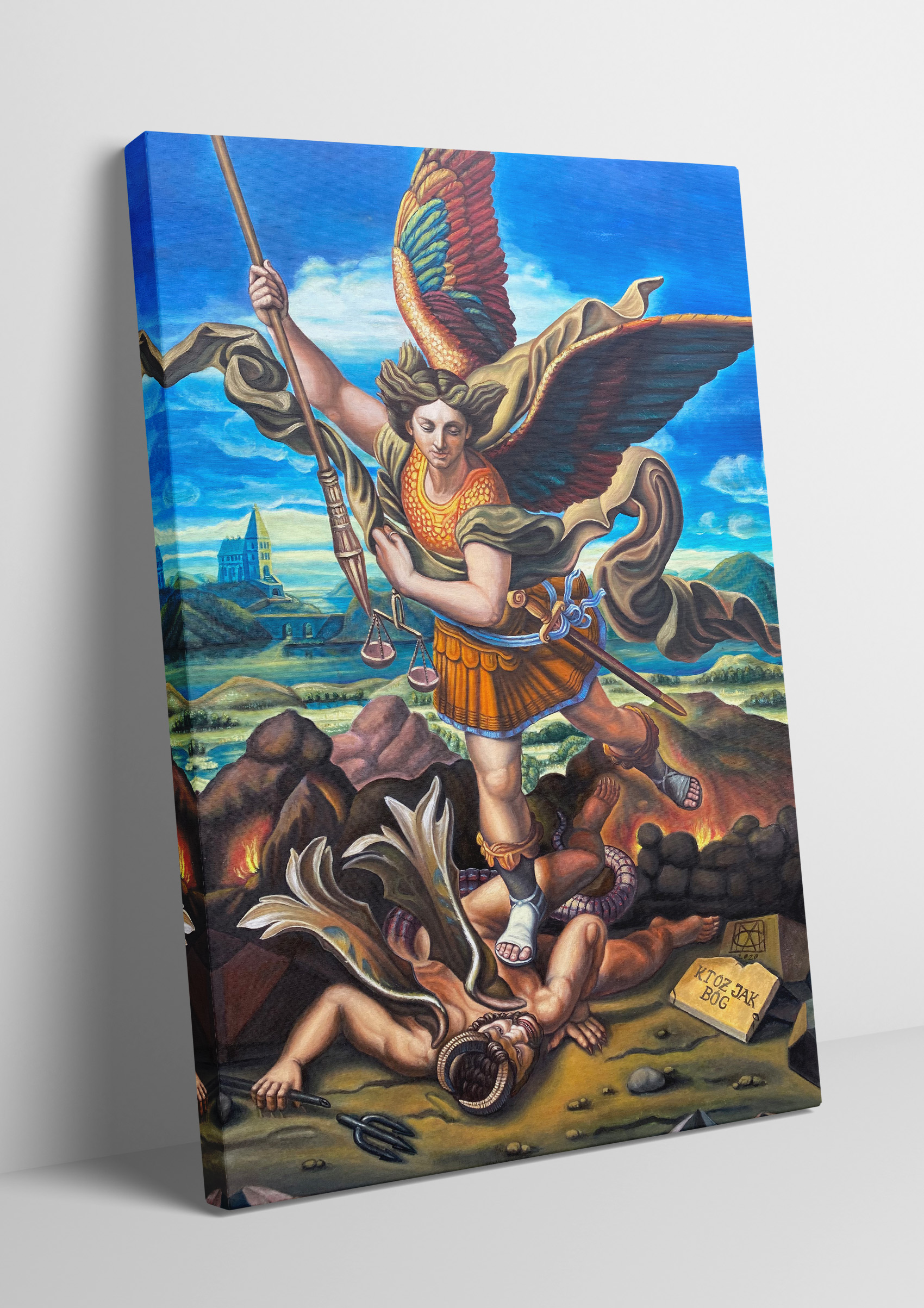 Obraz Świętego Archanioła Michała na płótnie.