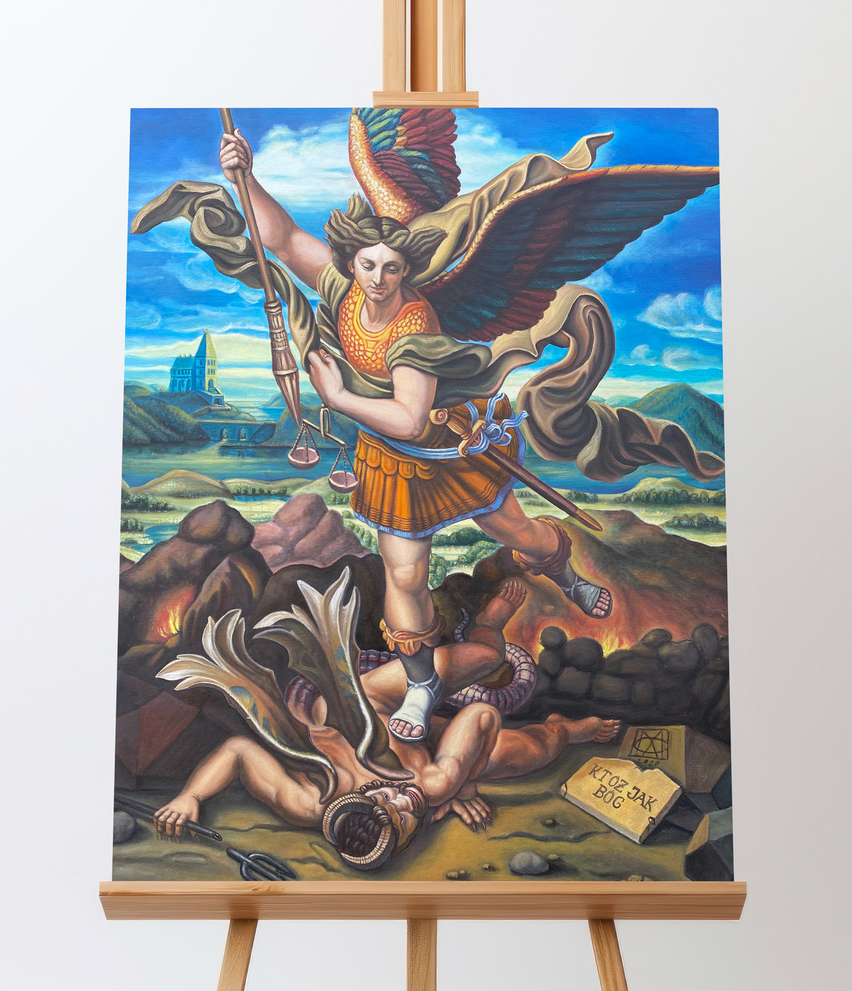 Obraz Świętego Archanioła Michała na płótnie.