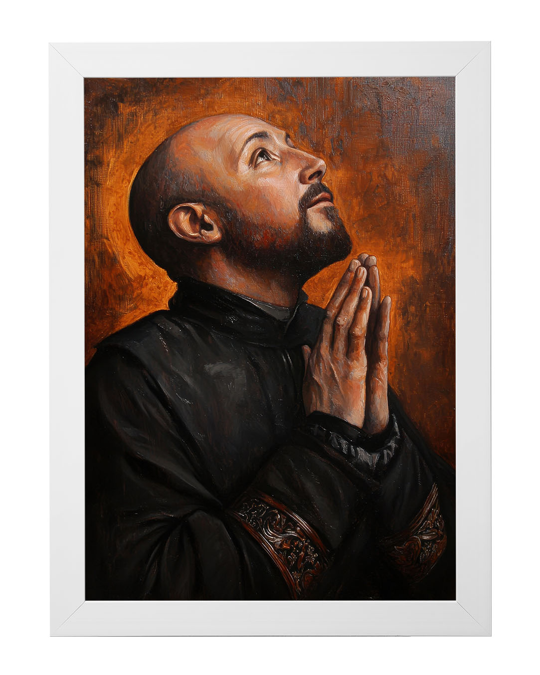 Obraz w rozmiarze 50x70 cm oprawiony w ramę E w kolorze białym. Szerokość ramy: 4,5 cm.