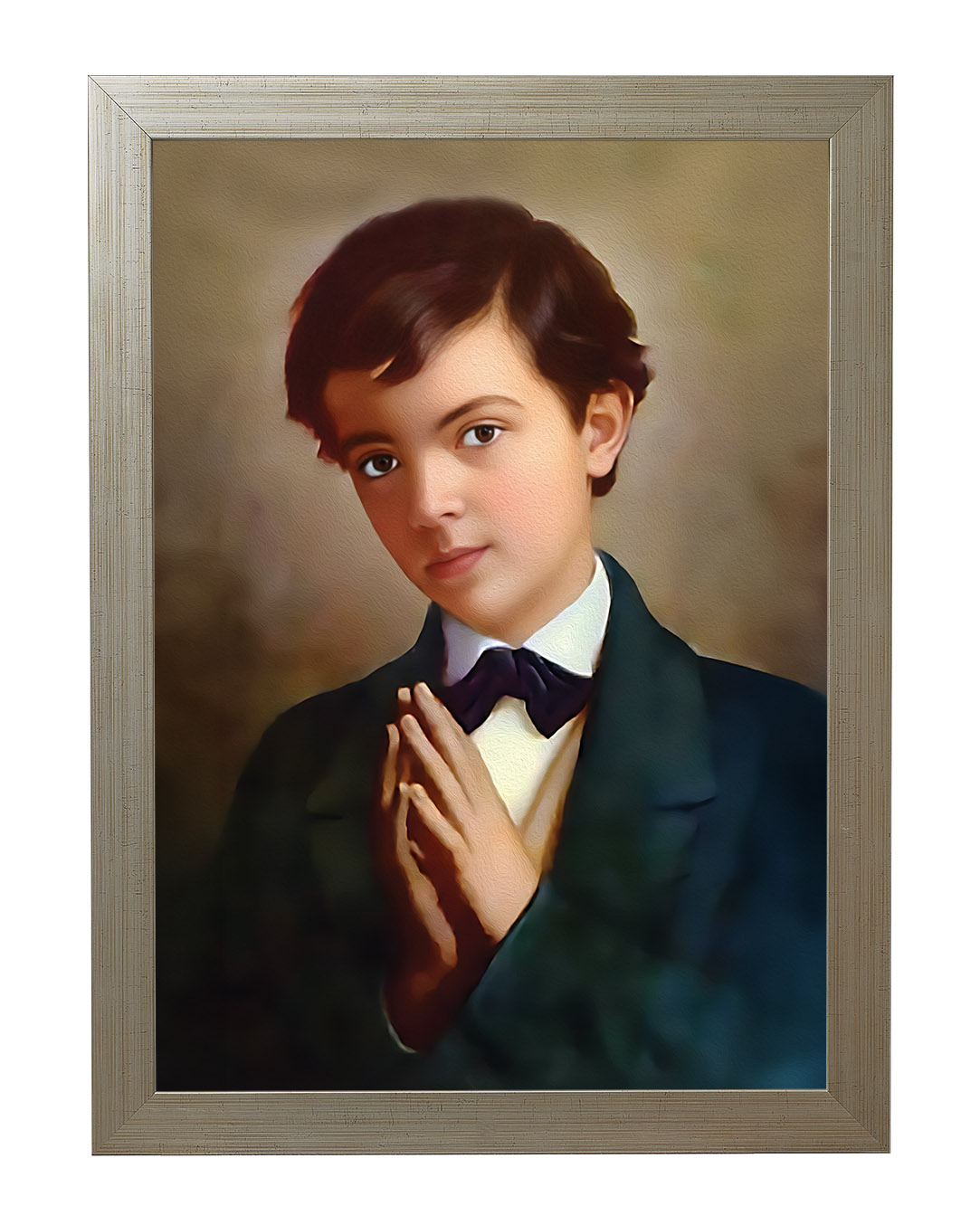 Obraz w rozmiarze 50x70 cm oprawiony w ramę E w kolorze złotym. Szerokość ramy: 4,5 cm.