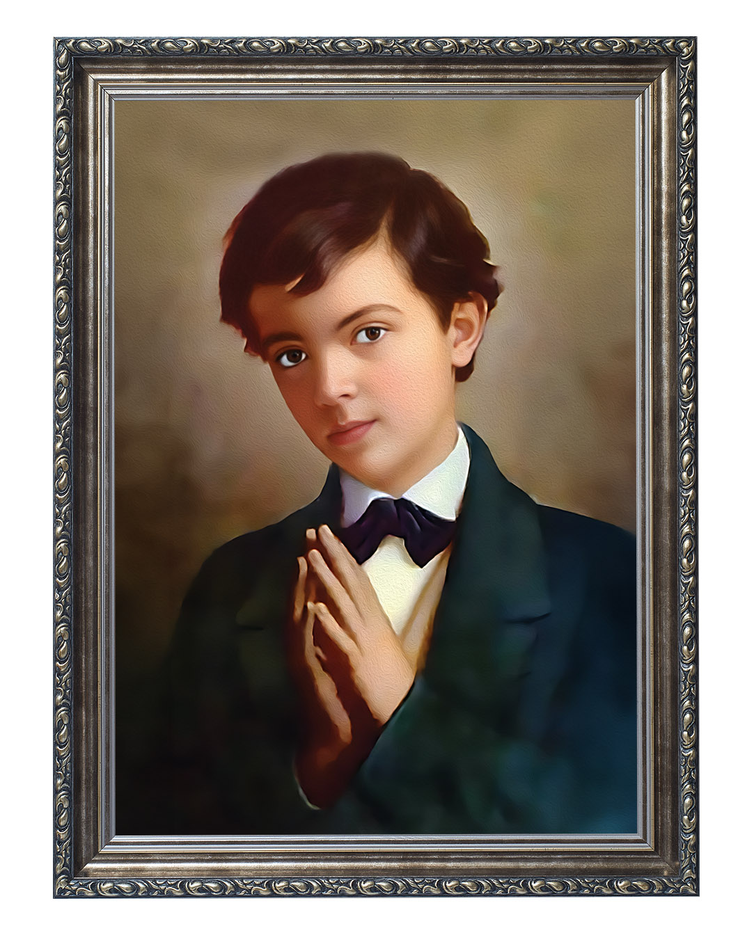 Obraz w rozmiarze 50x70 cm oprawiony w ramę G w kolorze srebrnym. Szerokość ramy: 6 cm.