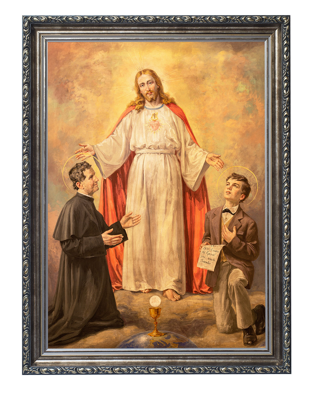 Obraz w rozmiarze 50x70 cm oprawiony w ramę G w kolorze srebrnym. Szerokość ramy: 6 cm.