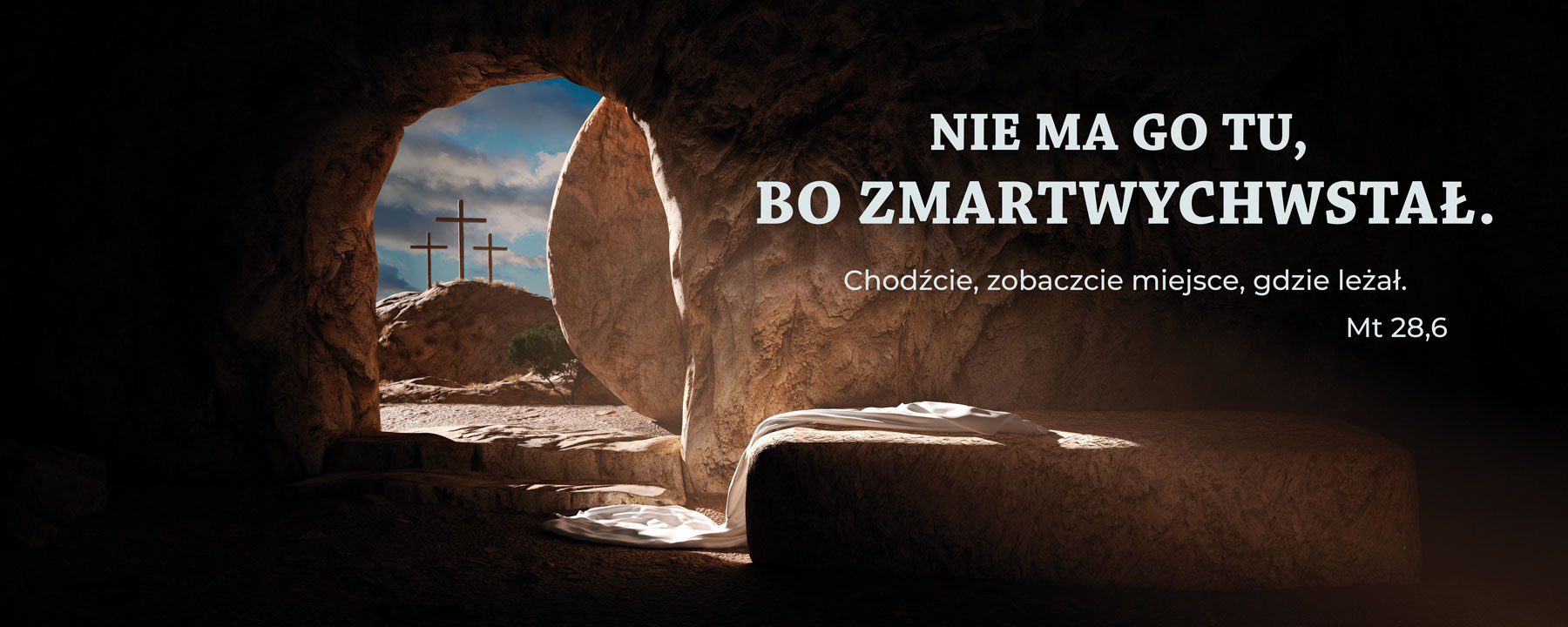 Tło grobu pańskiego - 32 - Baner religijny - 300x120 cm