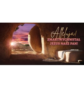 Tło grobu pańskiego - 33 - Baner religijny - 300x150 cm