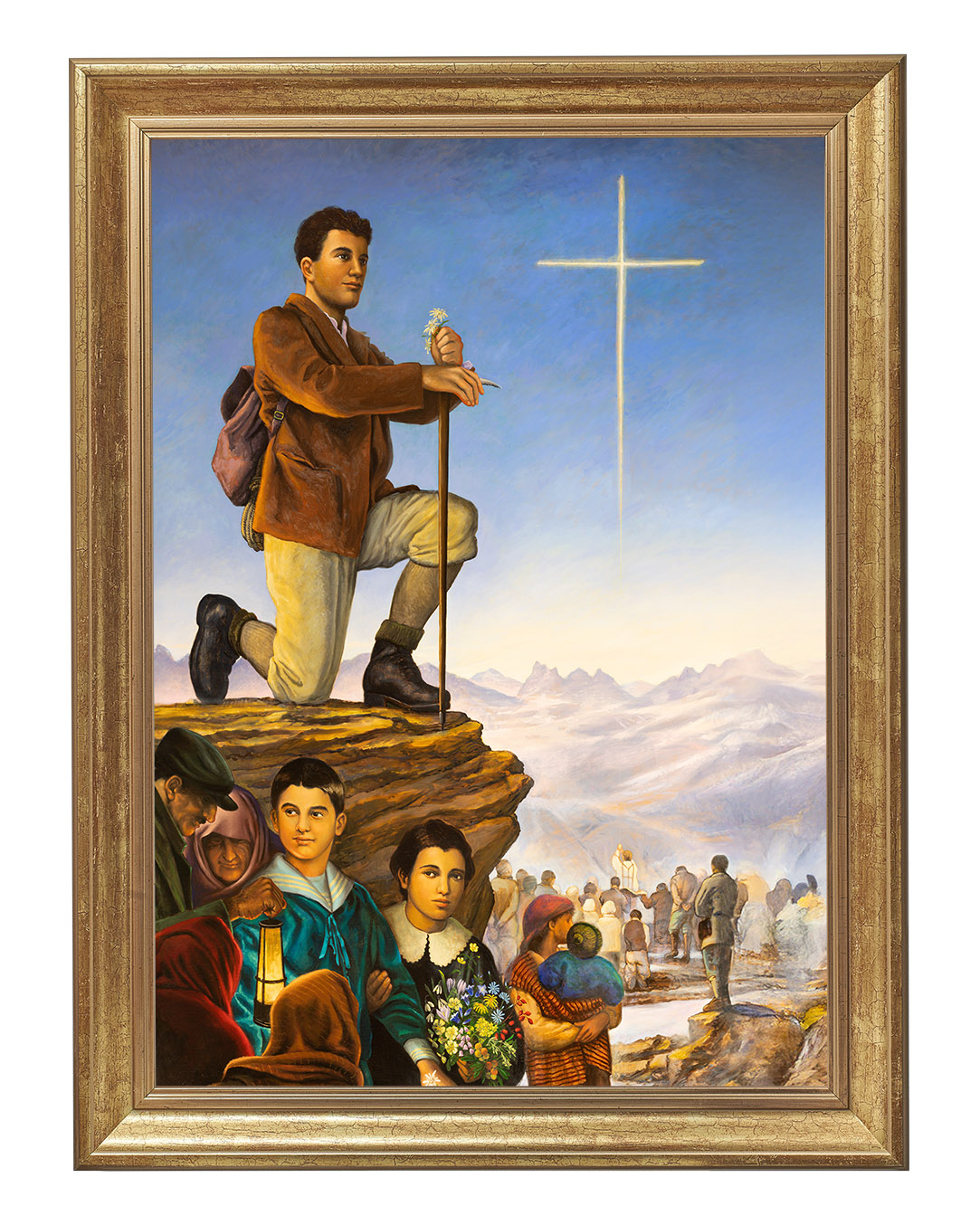 Obraz w rozmiarze 50x70 cm oprawiony w ramę B. Szerokość ramy: 5 cm.
