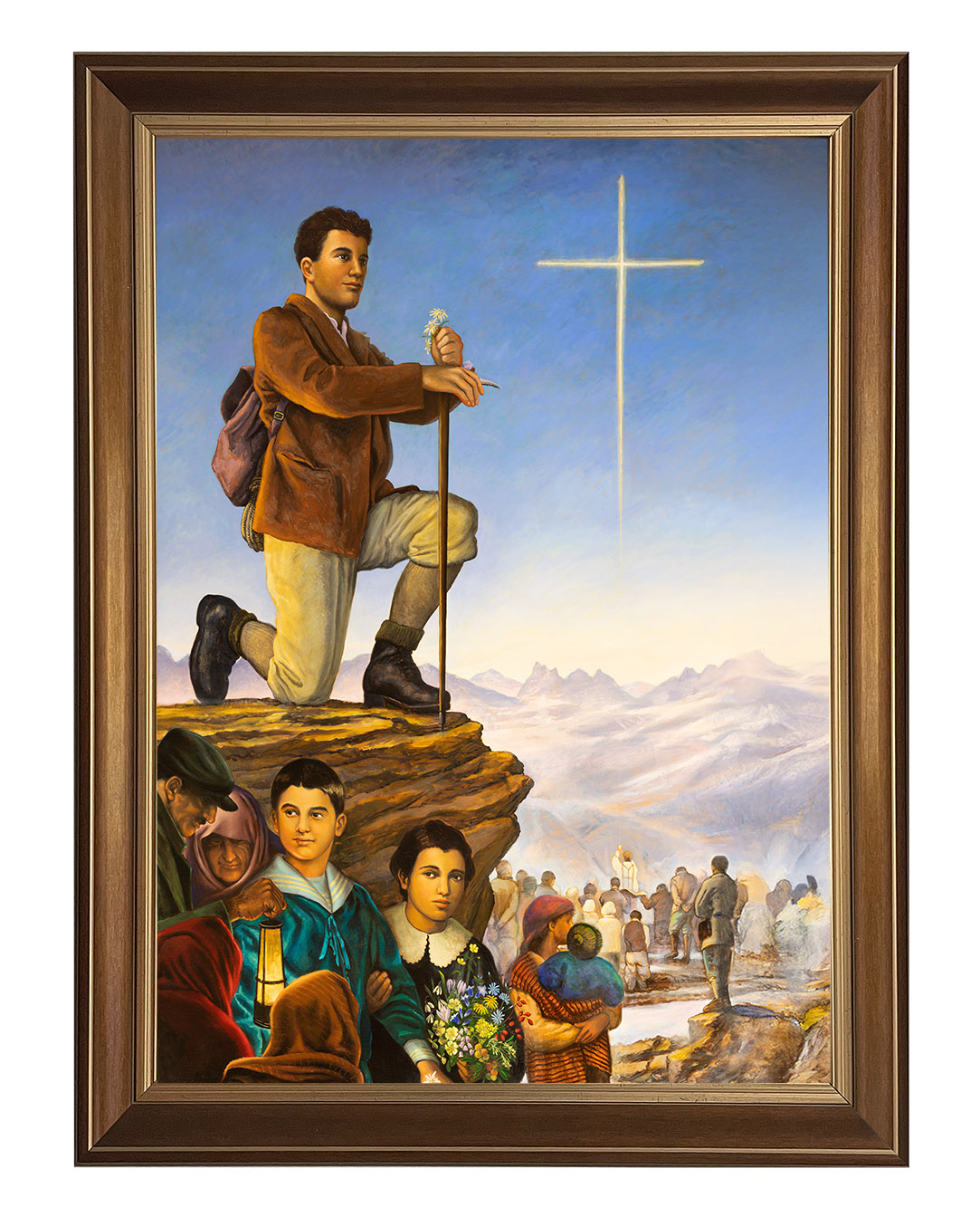 Obraz w rozmiarze 50x70 cm oprawiony w ramę D. Szerokość ramy: 5 cm.