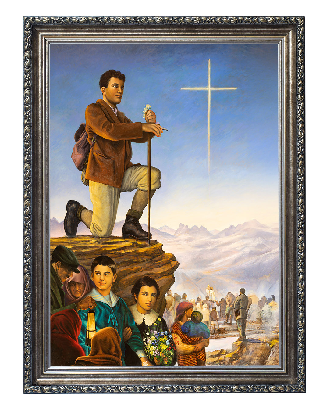 Obraz w rozmiarze 50x70 cm oprawiony w ramę G w kolorze srebrnym. Szerokość ramy: 6 cm.