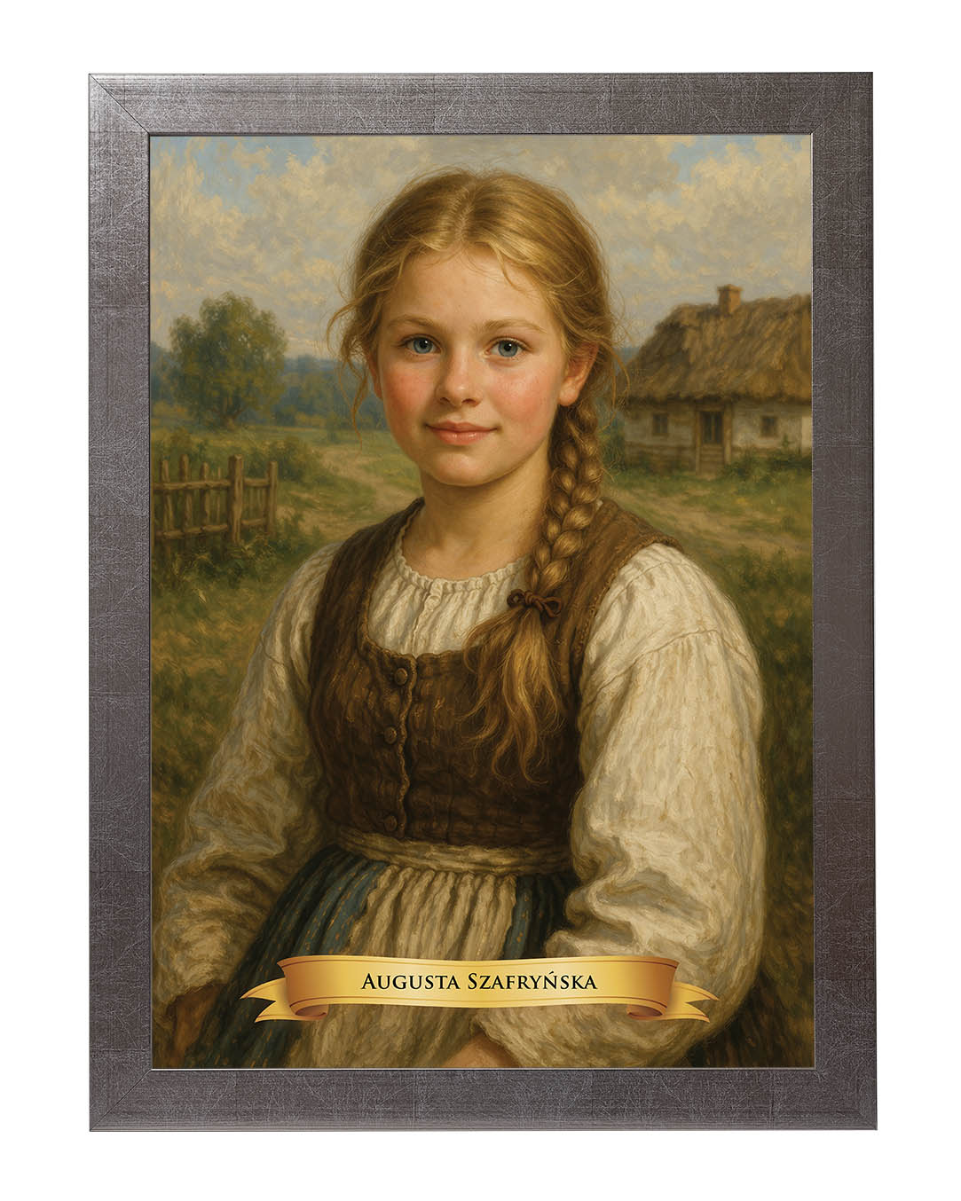 Justyna Augusta Szafryńska - obraz wizjonerki w ramie E Srebrna