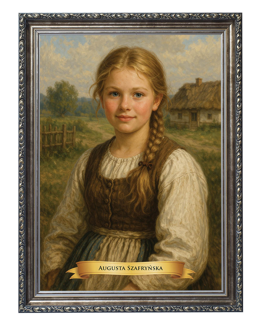 Justyna Augusta Szafryńska - obraz wizjonerki w ramie G Srebrna