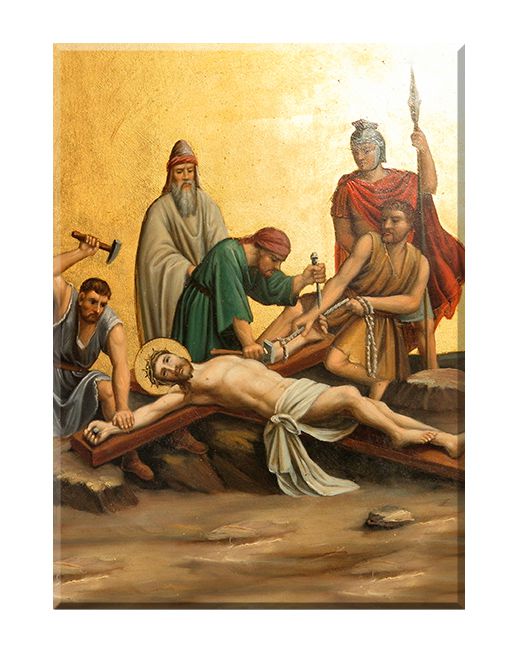 Jezus przybity do krzyża - Stacja XI - Francja, Avinion