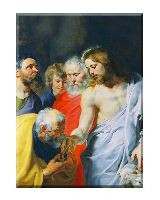 Święty Piotr Apostoł z Jezusem - 05 - Obraz religijny