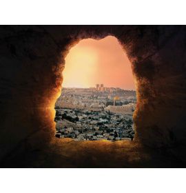Tło grobu pańskiego - 07 - Baner religijny - 260x200 cm
