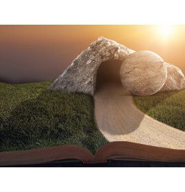 Tło grobu pańskiego - 27 - Baner religijny - 260x200 cm