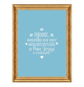 Dobranoc, Aniołki na noc - 08 - Obraz z modlitwą dla dziecka