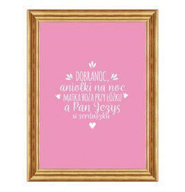 Dobranoc, Aniołki na noc - 09 - Obraz z modlitwą dla dziecka