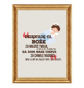 Dziękuję Ci Boże - 01 - Obraz z modlitwą dla dziecka