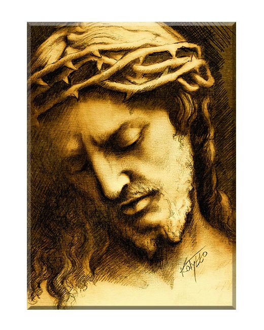 Jezus w koronie cierniowej - Ecce Homo - Zbigniew Kotyłło - 21 - Obraz religijny