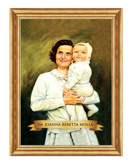 Święta Joanna Beretta Molla - 03 - NAPIS - Obraz religijny