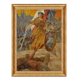 Alegoria zwycięstwa w 1920 roku. Warszawo naprzód! - Obraz religijny