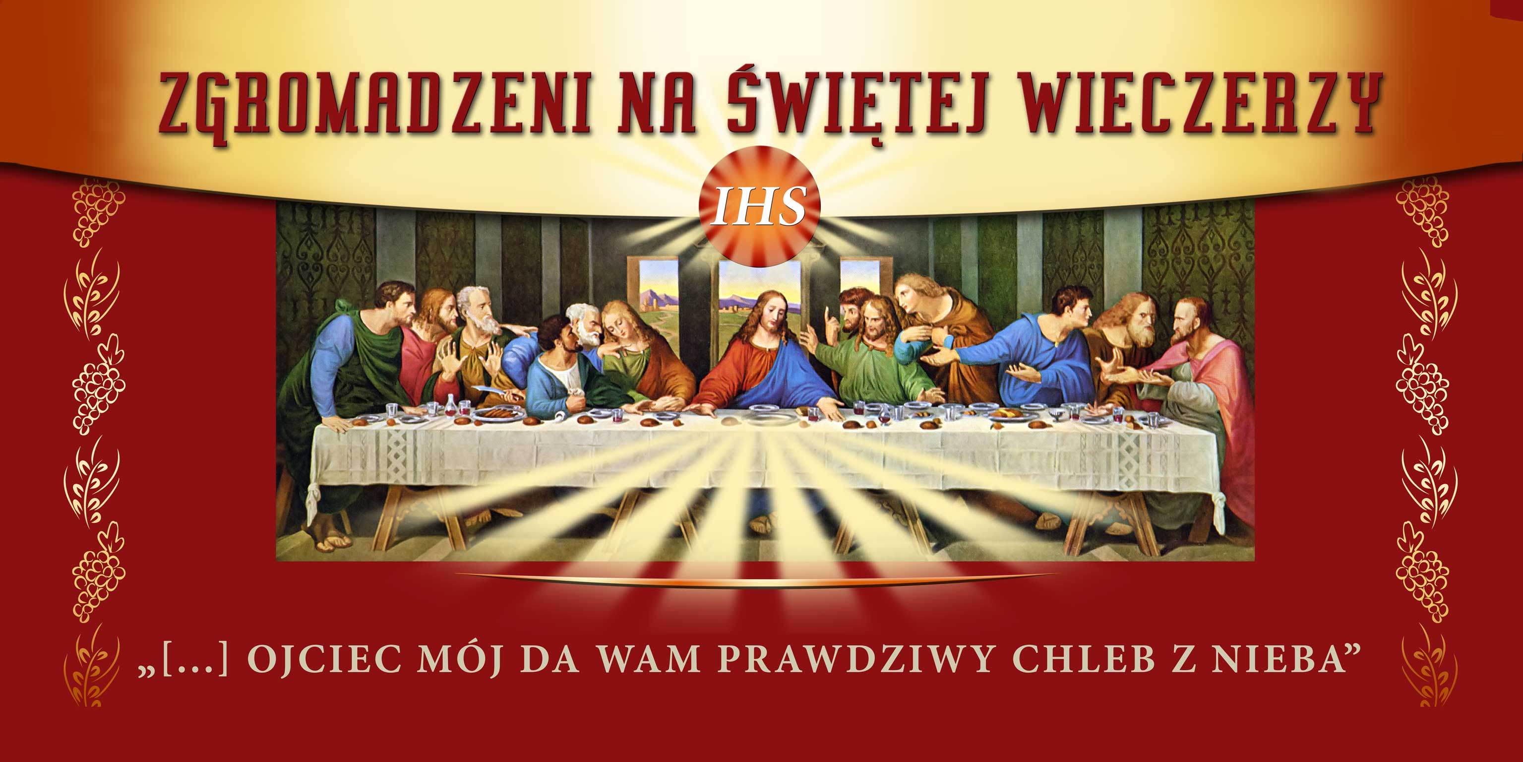 Zgromadzeni na świętej wieczerzy - 03 - Baner religijny - 260x130