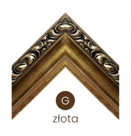 RAMA OZDOBNA - G złota #90x170