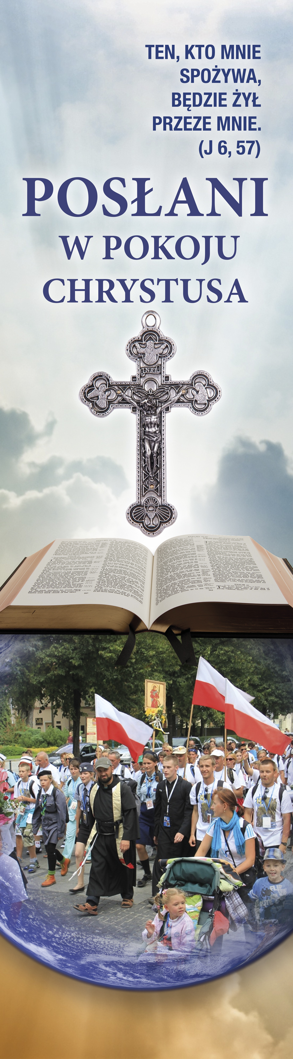 Posłani w pokoju Chrystusa - 15 - Baner religijny - 115x415