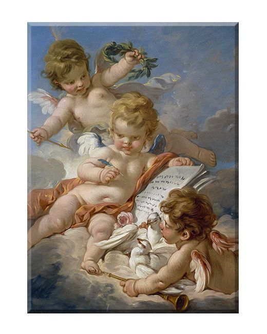 Aniołki - Alegoria Poezji - Francois Boucher - 105 - Obraz religijny
