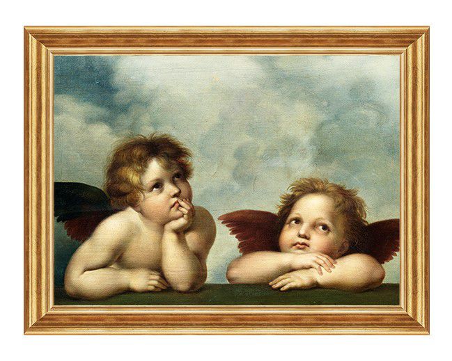 Aniołki - Madonna Sykstyńska - Fragment - Raphael Sanzio - 106 - Obraz religijny