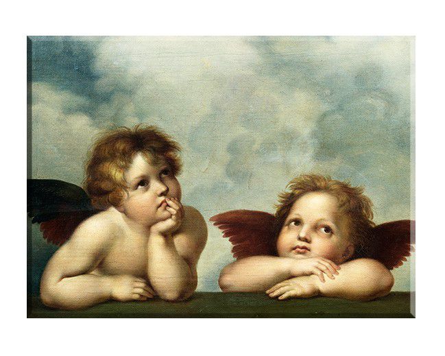 Aniołki - Madonna Sykstyńska - Fragment - Raphael Sanzio - 106 - Obraz religijny