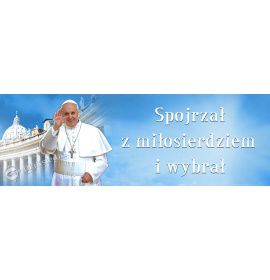 Papież Franciszek - 02 - Baner religijny - 300x100 cm