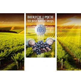 Boże Ciało - 48 - Zestaw banerów - Tło ołtarza - 85x200cm/100x150 cm