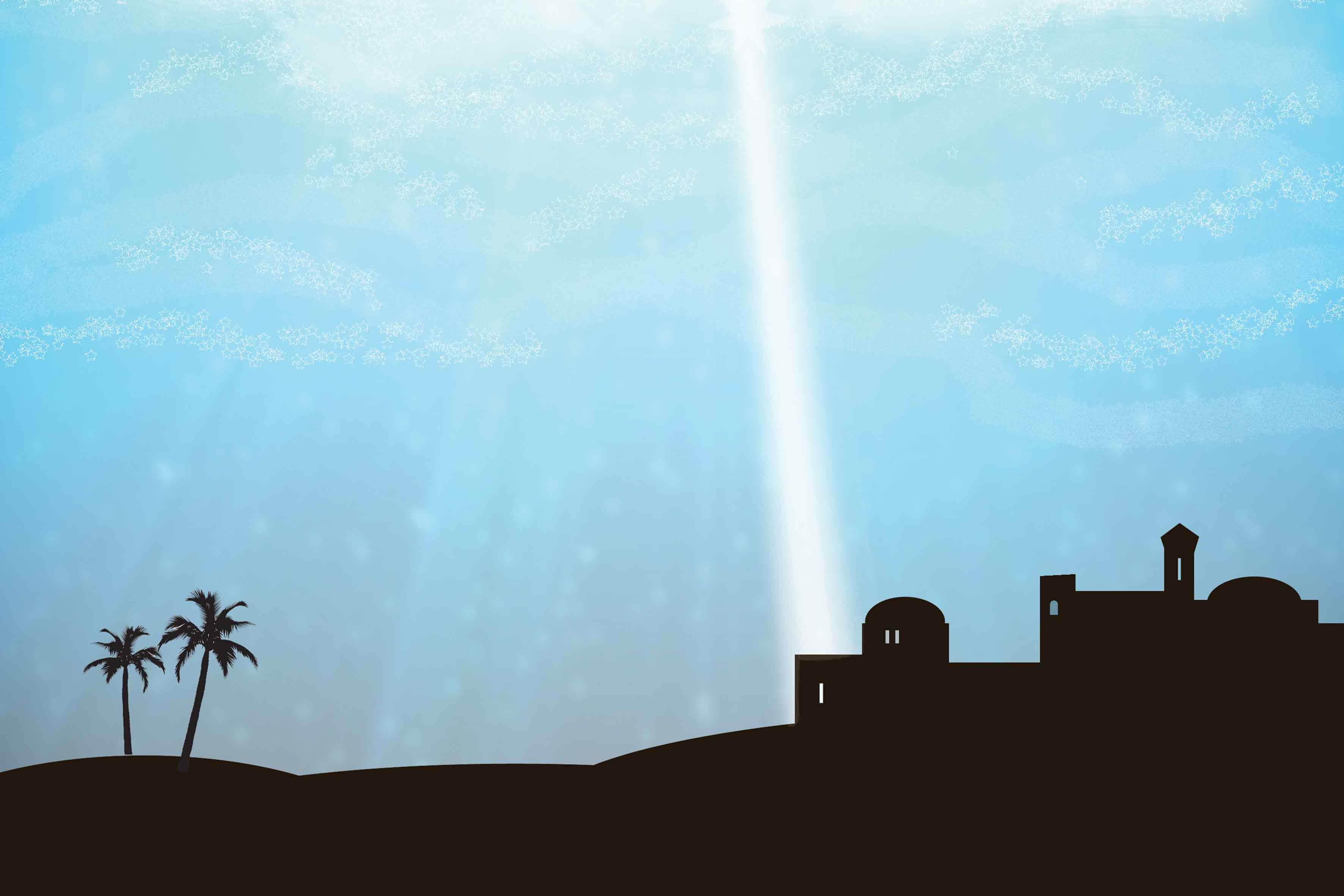 Boże Narodzenie - Tło szopki - 12 - Baner religijny - 300x200 cm