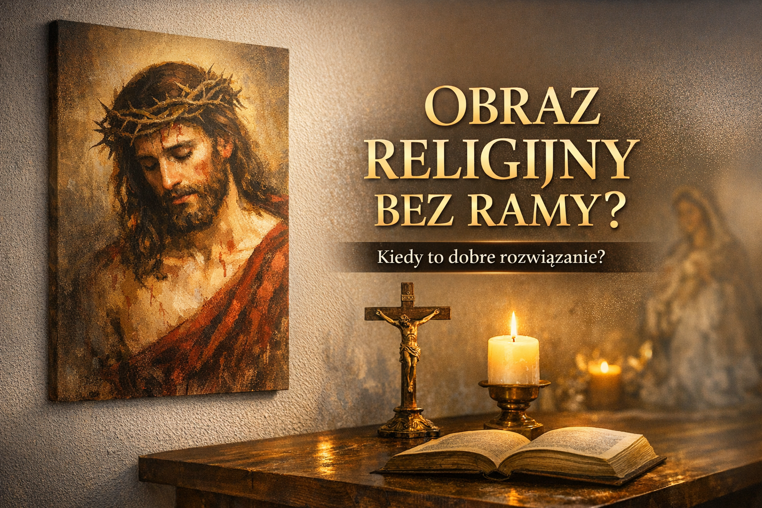 Obraz religijny bez ramy – kiedy ma sens?