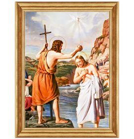 Chrzest Pana Jezusa w Jordanie - Ogród różańcowy II - Obraz sakralny